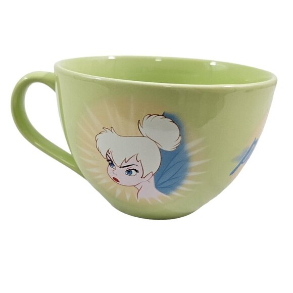 Disney Store Peter Pan Tinker Bell Oversized Green 20 Oz Ceramic Mug Cup - Picture 3 of 16